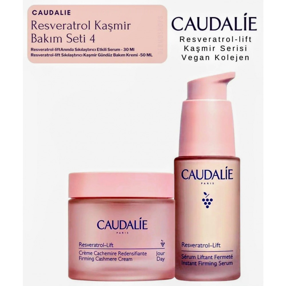 Caudalie Resveratrol Bakım Seti Gündüz Kremi ve Serum