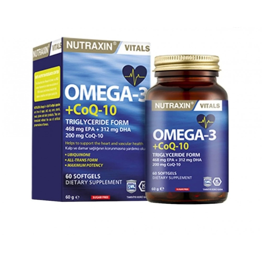 Nutraxin Omega 3 + CoQ-10 60 Kapsül