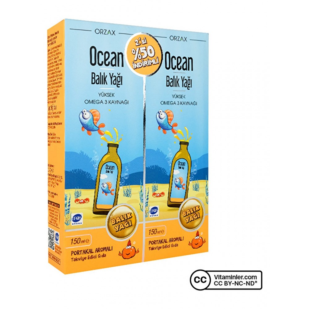 Orzax Ocean Balık Yağı Şurup 150 Ml 2'Li Paket