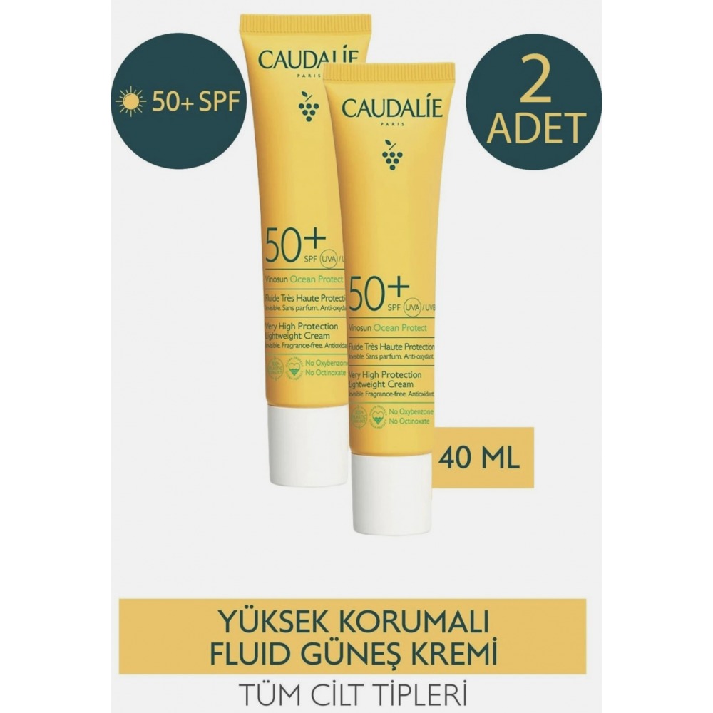Caudalie Vinosun Spf50+  Protect Güneş Koruyucu Krem 40 ml 2 Li Paket