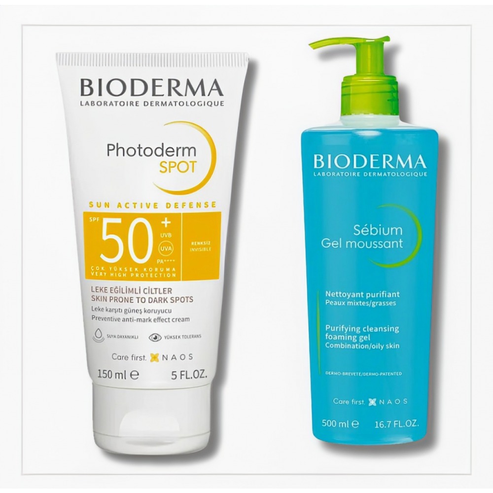 Bioderma Spot Güneş Kremi 150 ML & Bioderma Sebium Yüz Yıkama Jeli 500 ML