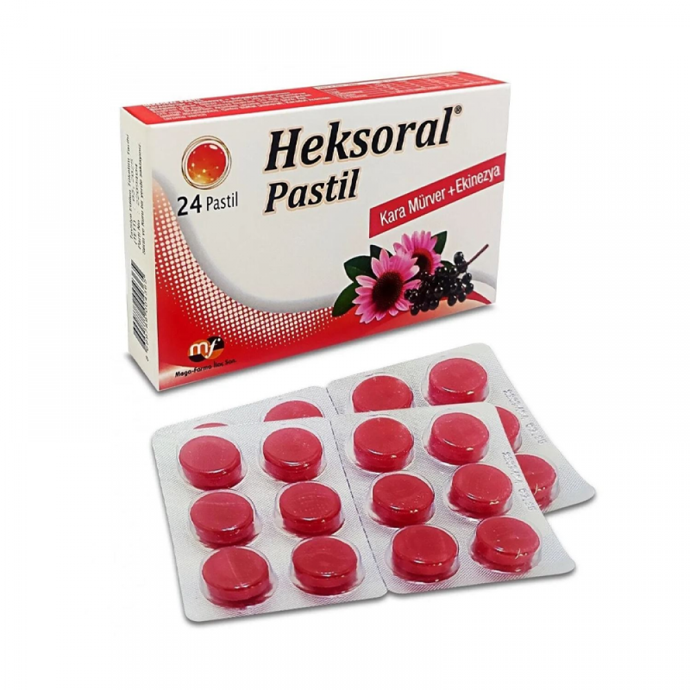 Heksoral Pastil Kara Mürver ve Ekinezya 24 Adet